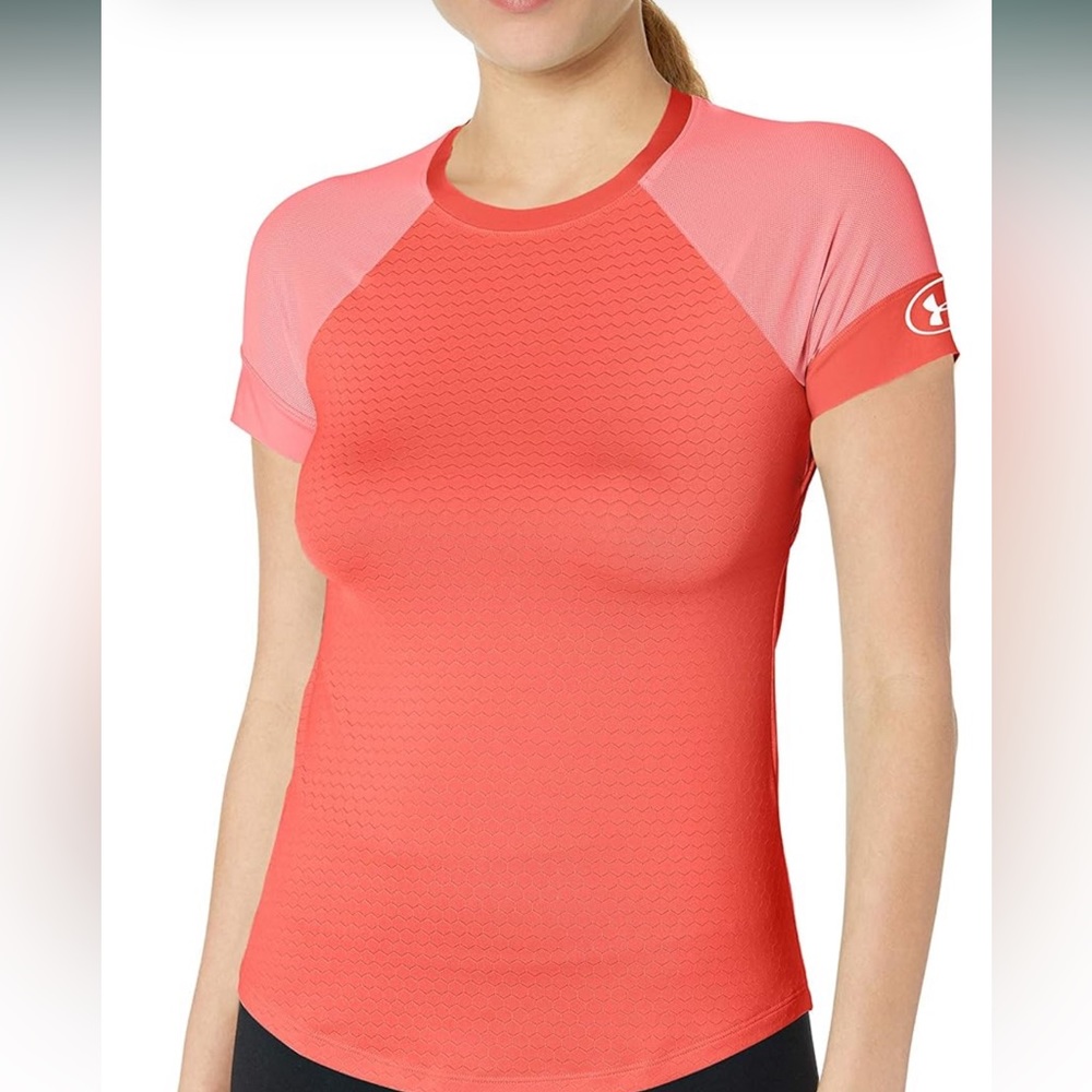 NWT UA Run workout tee, open back